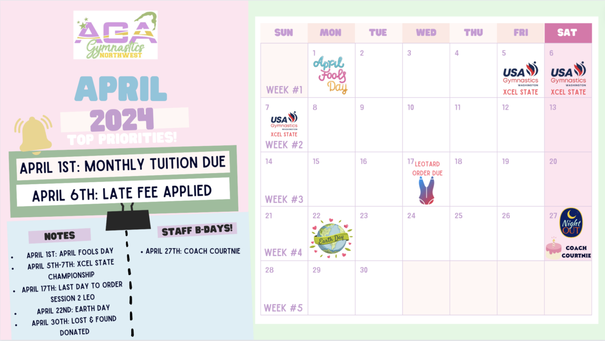 2024 Session 2 Calendars AGA Northwest